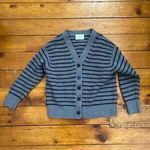 Wilfred Charcoal and Black Striped Cardigan
